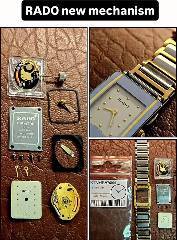 Rado watch with a new movement fitted