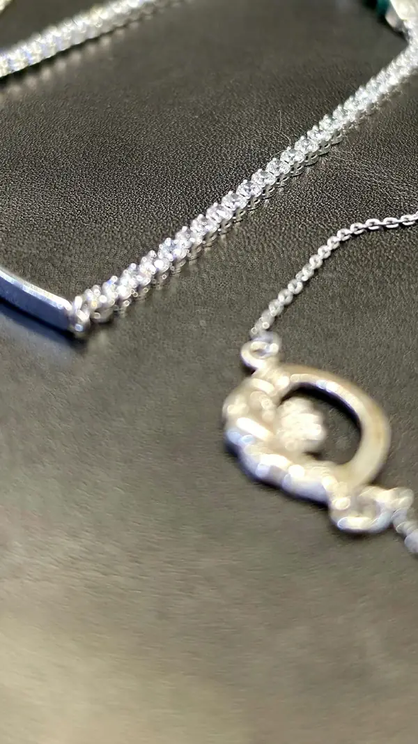 Silver necklaces