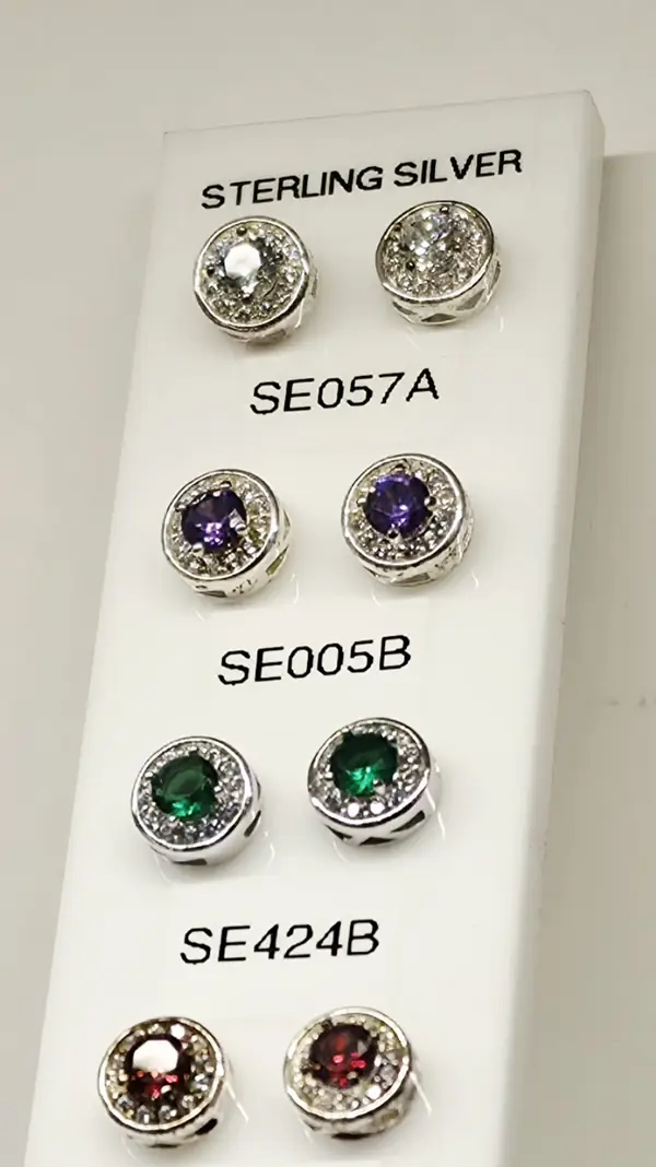 Sterling silver stud earrings